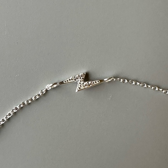 Sterling Silver Lightning Bolt Anklet - Picture 6 of 6